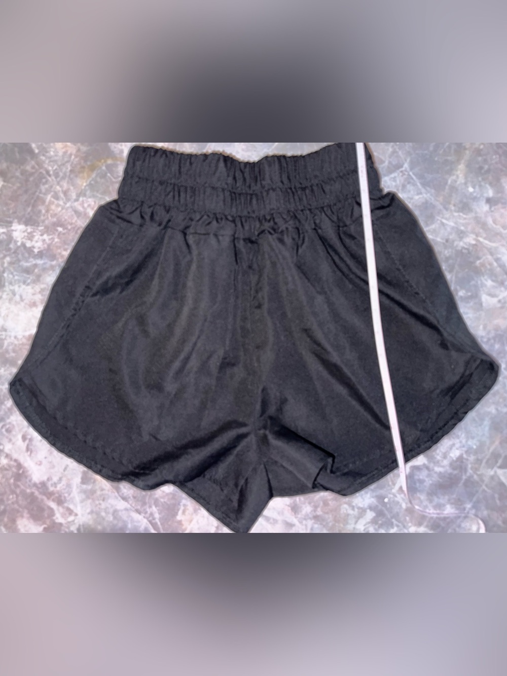 Black Women's Athletic Elastic high Waist Shorts